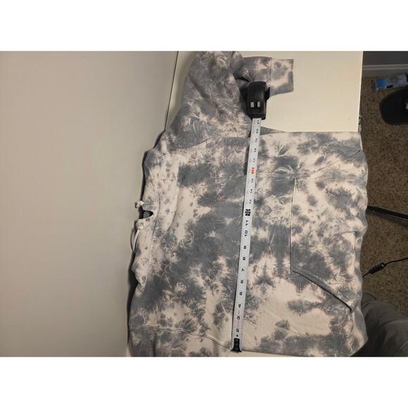 Artist Union Clothing Co Adult Medium tie-dye Hoodie Sweatshirt Grey White Cozy - Picture 4 of 8